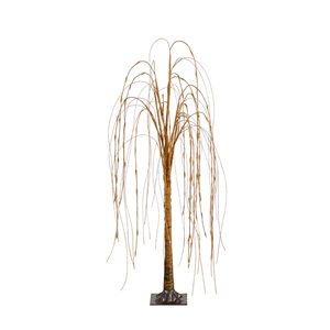 Nearly Natural 4-ft Pre-Lit Artificial Willow Tree with 120 Warm White LED Lights