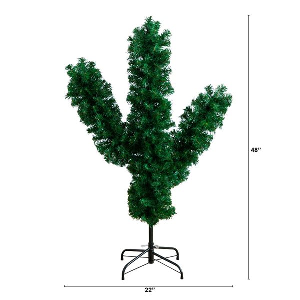 Nearly Natural 4-ft Artificial Cactus Christmas Tree