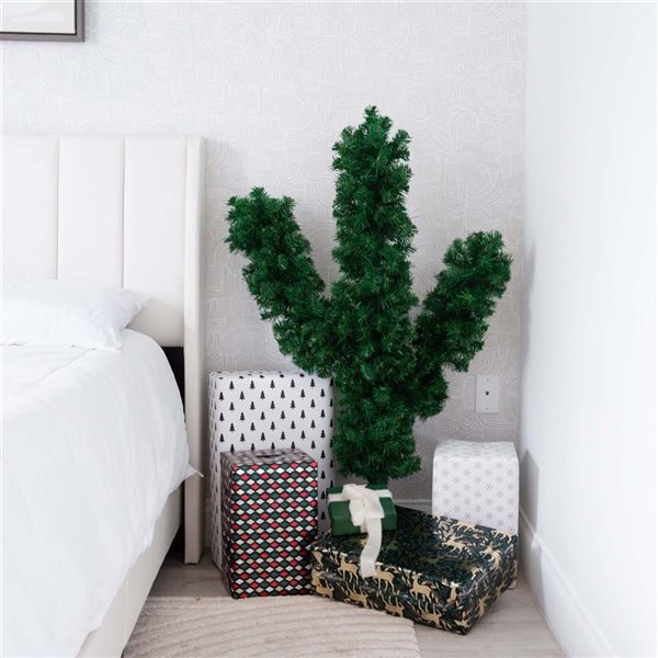 Nearly Natural 4-ft Artificial Cactus Christmas Tree