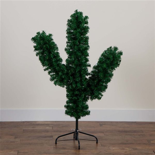 Nearly Natural 4-ft Artificial Cactus Christmas Tree