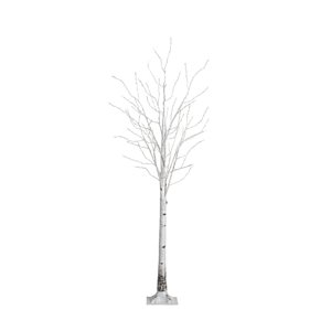Nearly Natural 7-ft Pre-Lit Artificial White Birch Tree with 400 Warm White LED Lights