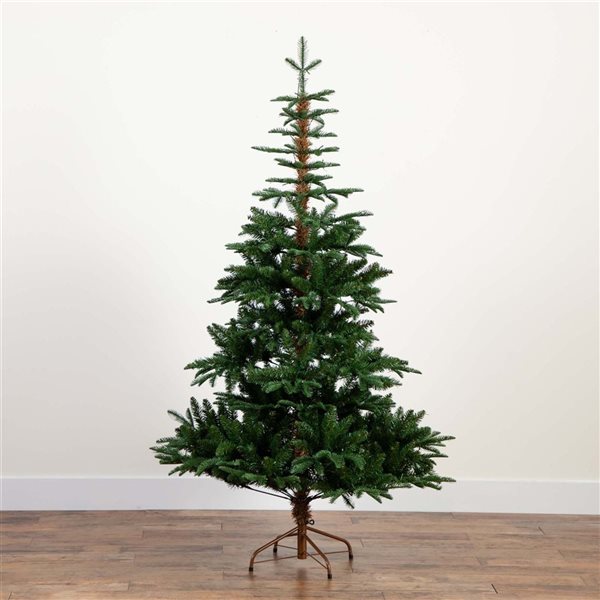 Nearly Natural 6-ft Pre-Lit Artificial Idaho Mixed Fir Christmas Tree with 130 Warm White LED Lights