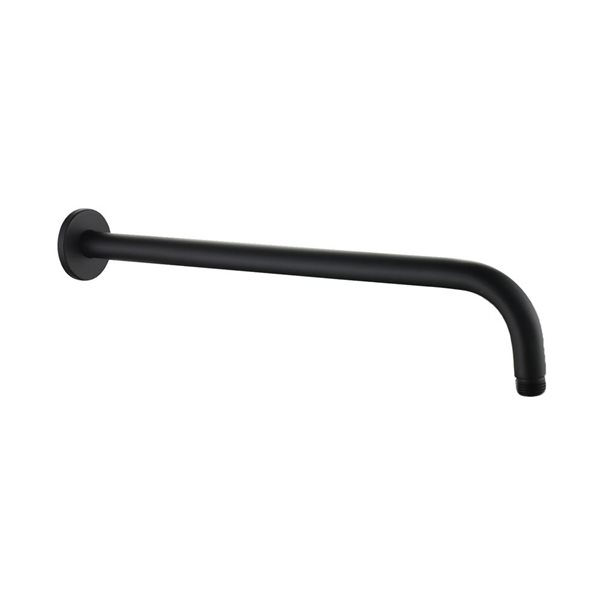 Agua Canada Valentine 16-in Matte Black Round Shower Arm