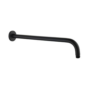 Agua Canada Valentine 16-in Matte Black Round Shower Arm