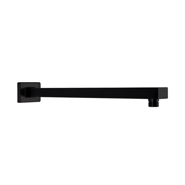 Bras de douche rectangle Vivien d'Agua Canada 16 po noir mat