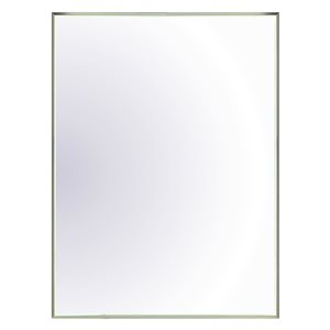 Agua Canada Olin 24 x 32-in Brushed Gold Rectangular Frame LED Lighted Mirror 6000K w/ On/Off Switch