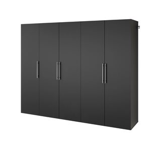 Prepac M HangUps Black Wall Storage Cabinet Set - 3 Pcs