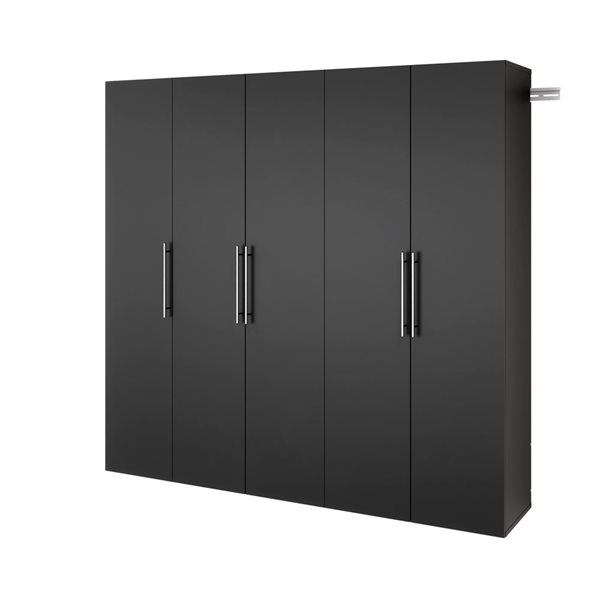 Prepac R HangUps Black Wall Work Storage Cabinet Set - 3 Pcs