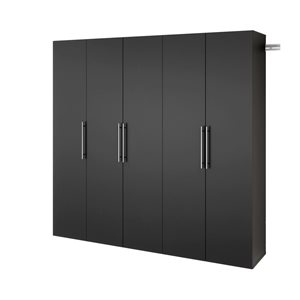 Prepac R HangUps Black Wall Work Storage Cabinet Set - 3 Pcs