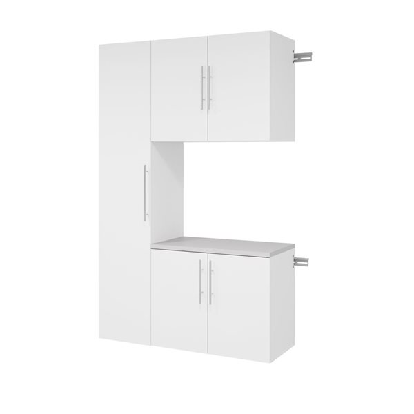 Prepac P HangUps White Wall Work Storage Cabinet Set - 3 Pcs