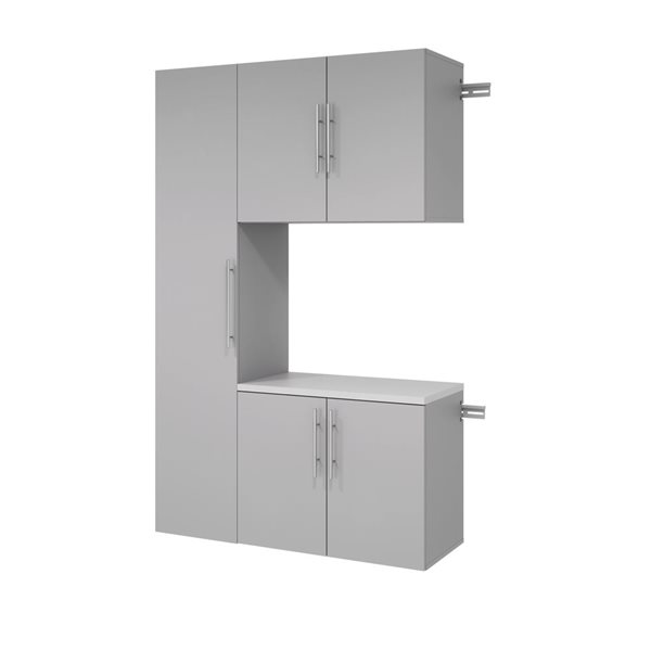 Prepac P HangUps Grey Wall Work Storage Cabinet Set - 3 Pcs