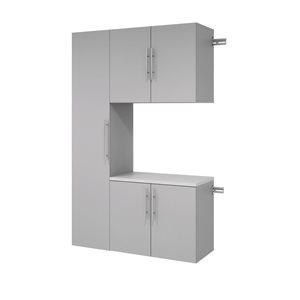 Prepac P HangUps Grey Wall Work Storage Cabinet Set - 3 Pcs