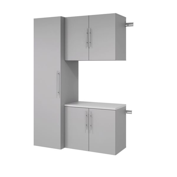 Prepac S HangUps Grey Wall Work Storage Cabinet Set - 3 Pcs