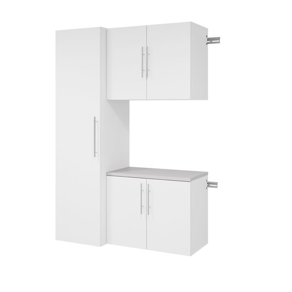 Prepac S HangUps White Wall Work Storage Cabinet Set - 3 Pcs