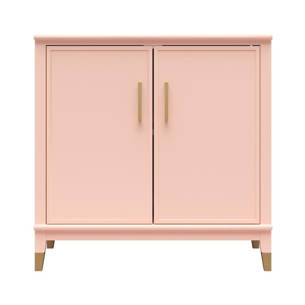 CosmoLiving by Cosmopolitan Westerleigh 2-Door Accent Cabinet, Pale Pink