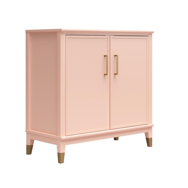 CosmoLiving by Cosmopolitan Westerleigh 2-Door Accent Cabinet, Pale Pink