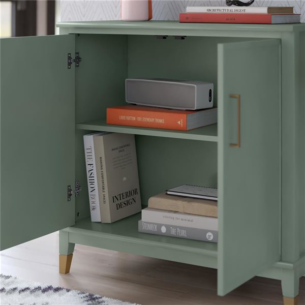 CosmoLiving by Cosmopolitan Westerleigh 2-Door Accent Cabinet, Pale Green