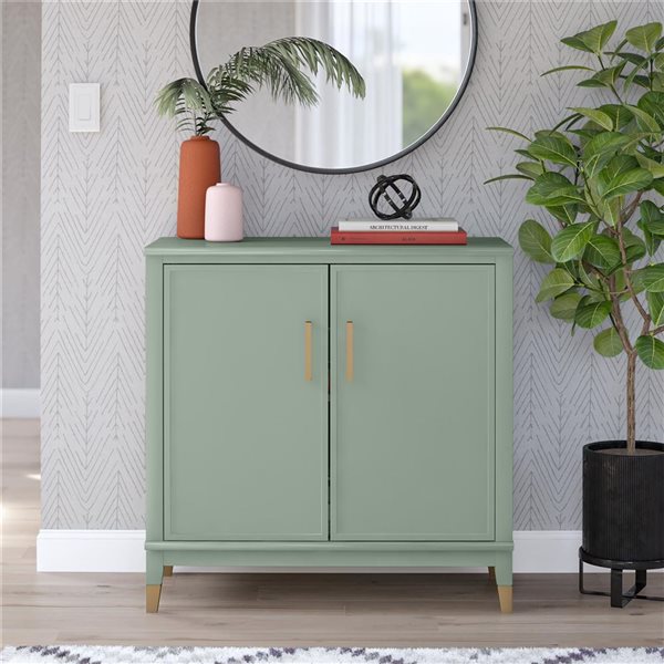 CosmoLiving by Cosmopolitan Westerleigh 2-Door Accent Cabinet, Pale Green