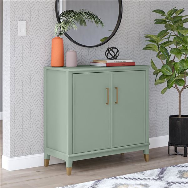 CosmoLiving by Cosmopolitan Westerleigh 2-Door Accent Cabinet, Pale Green