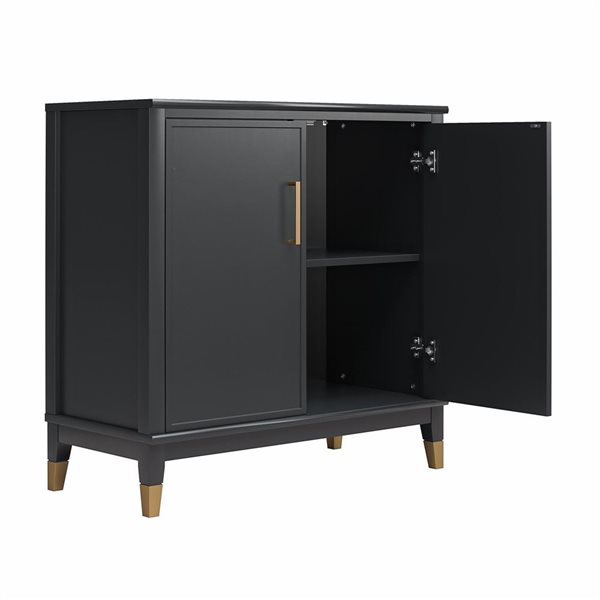 CosmoLiving by Cosmopolitan Westerleigh 2-Door Accent Cabinet, Black