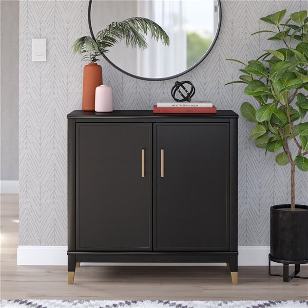 CosmoLiving by Cosmopolitan Westerleigh 2-Door Accent Cabinet, Black