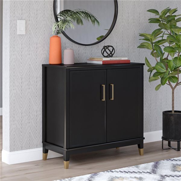 CosmoLiving by Cosmopolitan Westerleigh 2-Door Accent Cabinet, Black