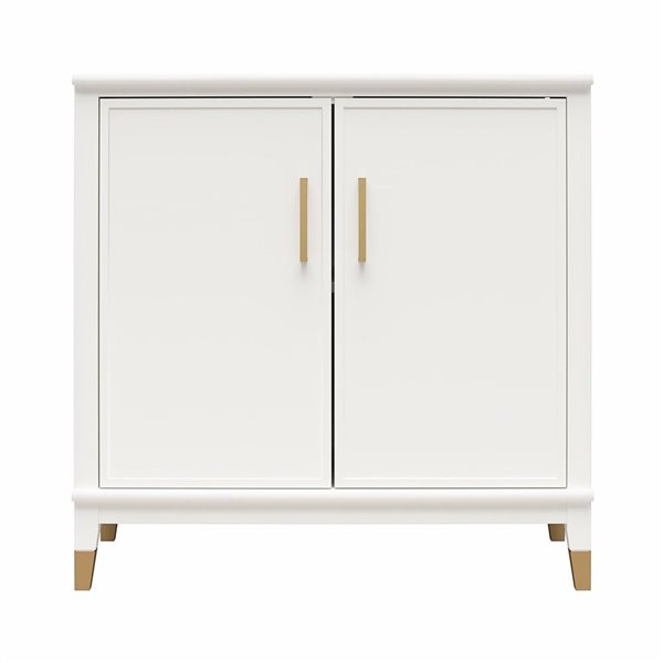 Meuble d'appoint à 2 portes Westerleigh de CosmoLiving by Cosmopolitan, blanc