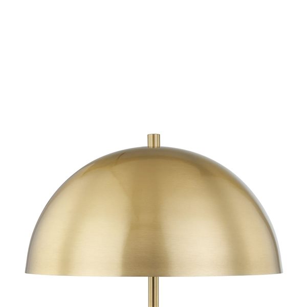 A&E Bath and Shower Chaze Gold Metal Plug-In Mushroom Shade Table Lamp