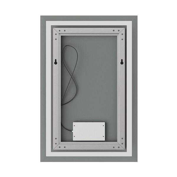 Miroir mural rectangulaire sans cadre Markelle de A&E Bath & Shower 30 L. x 42 po h. éclairage à DEL