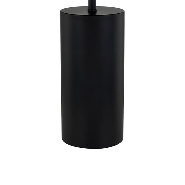A&E Bath and Shower Chaze Matte Black Metal Plug-In Mushroom Shade Table Lamp