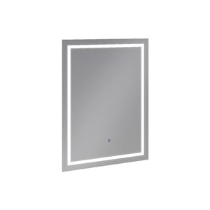 Miroir mural rectangulaire sans cadre Markelle de A&E Bath & Shower 24 L. x 32 po h. éclairage à DEL