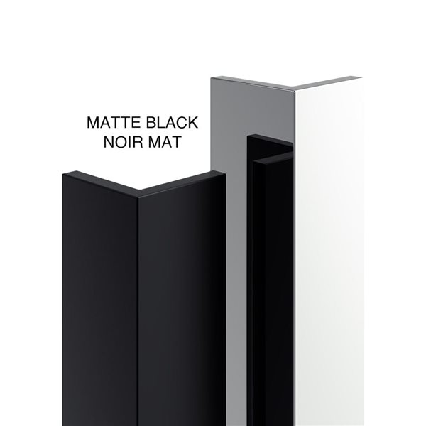 A&E Bath and Shower Nevada 40-in Black Metal and White Acrylic Neo-Angled Shower Kit