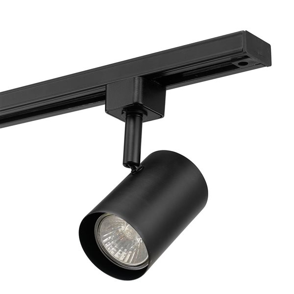 Globe Electric Loft 4-Light 56-in Matte Black Track Lighting