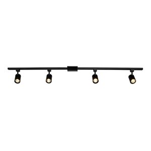 Rail d'éclairage Globe Electric 4 lumières 56 po noir mat