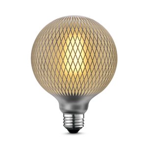 Globe Electric Moderna Silver Luxury Oversized 4 W E26 Frosted LED Bulb