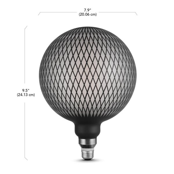 Globe Electric Moderna Black Luxury Oversized 6 W E26 Frosted LED Bulb