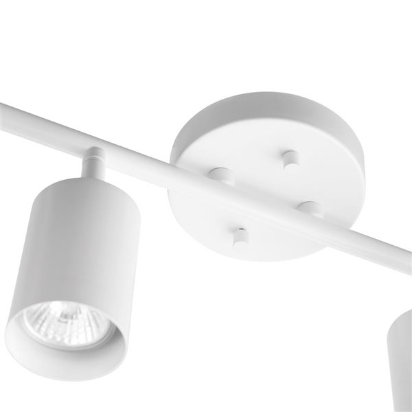 Rail d'éclairage Globe Electric 4 lumières 30 po blanc mat