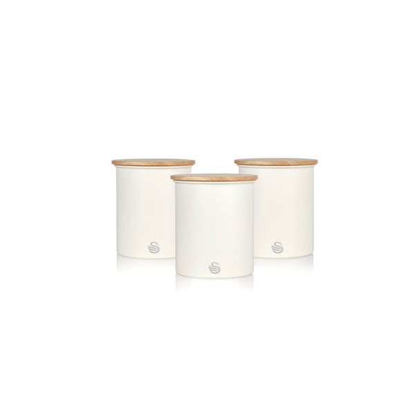 Lot de 3 contenants Nordic de Swan, blanc