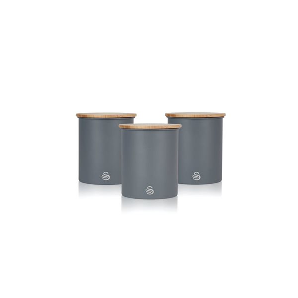 Lot de 3 contenants Nordic de Swan, gris