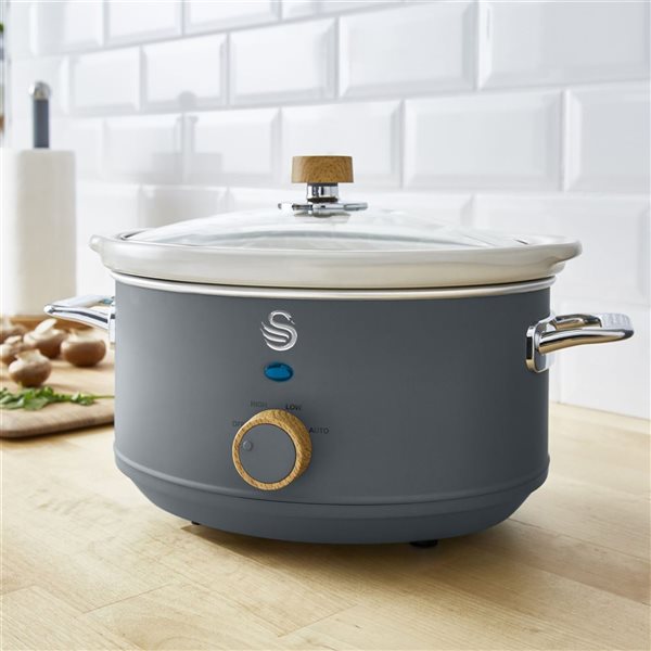 Swan Nordic 3.5L Slow Cooker - Grey