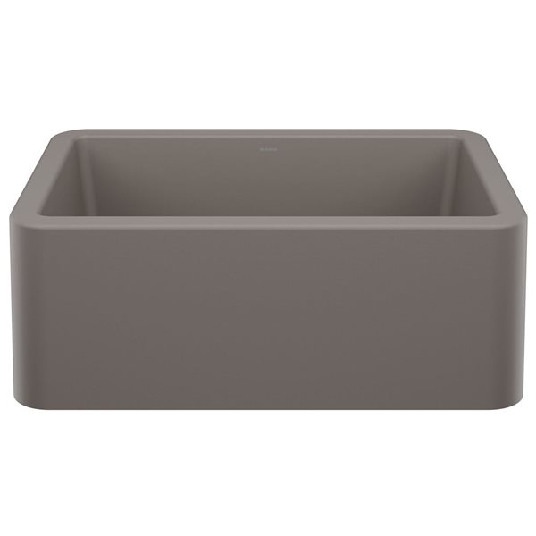 BLANCO Ikon SILGRANIT 27-in Single Bowl Apron-Front Farmhouse Sink - Volcano Grey