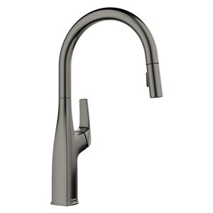 BLANCO Rivana High Arc Pull Down Kitchen Faucet - Satin Dark Steel