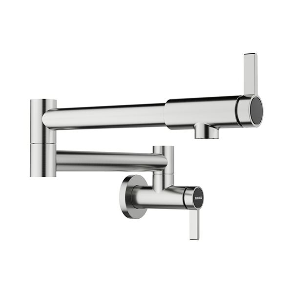 BLANCO Culina II Wall-Mounted Pot Filler - PVD Steel