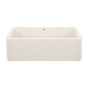 BLANCO Ikon SILGRANIT 33-in Single Bowl Apron-Front Farmhouse Sink - Soft White