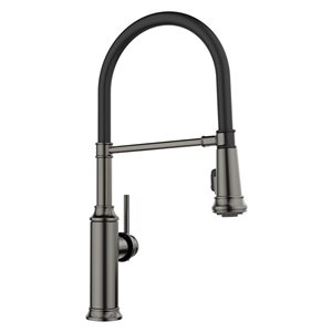 BLANCO Empressa Semi Pro Pull Down Kitchen Faucet - Satin Dark Steel