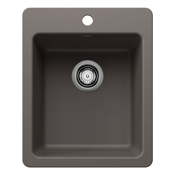 BLANCO Liven SILGRANIT 17-in Dual Mount Bar Sink - Volcano Grey