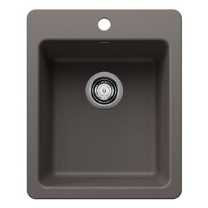 BLANCO Liven SILGRANIT 17-in Dual Mount Bar Sink - Volcano Grey