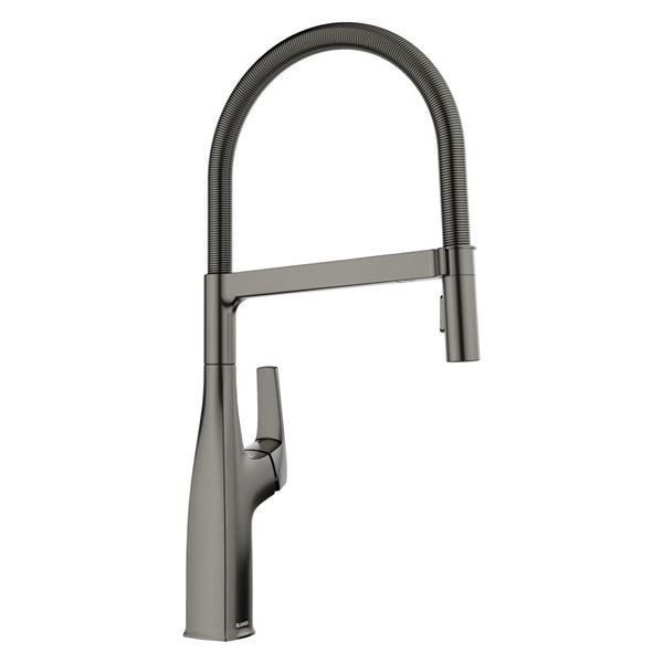 BLANCO Rivana Semi-Pro Pull Down Kitchen Faucet - Satin Dark Steel