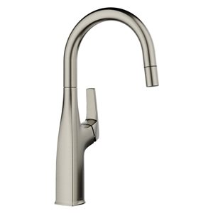 BLANCO Rivana Pull Down Bar and Prep Faucet - Satin Platinum