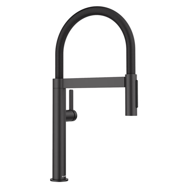 BLANCO Culina II Mini Semi-Pro Pull Down Kitchen Faucet - Matte Black